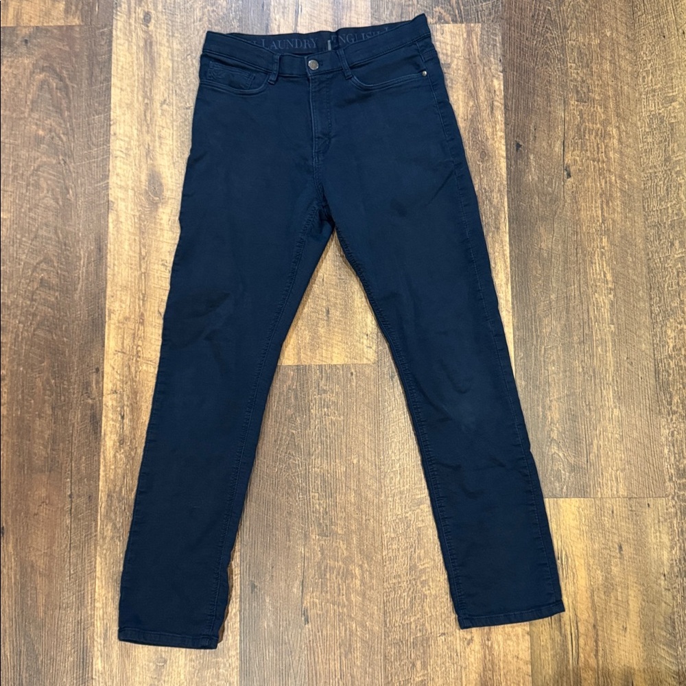 English Laundry Mens‎ Navy Blue Stretch Cotton Slim Fit Chino Pants 32x32